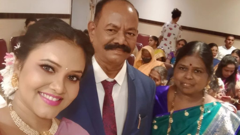 Priya Gamre with Parents